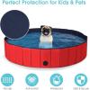 imageGiantex Foldable Pet Swimming Pool Dog Bath Pool with AntiSlip Bottom Portable PVC Pets Bathing Tub Kiddie Pools for Dogs Cats Kids Easy to Drain Collapsible Dog Pet Pool XL55inch Red