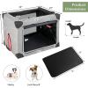 imageGiantex Folding Dog Soft Crate  Collapsible Pet Carry Case with 3 Mesh Doors Removable Pad Metal Frame Washable Fabric Portable Dog Kennel for Indoor Outdoor Large 32quot L x 23quot W x 23quot HLarge 32L x 23W x 23H