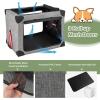 imageGiantex Folding Dog Soft Crate  Collapsible Pet Carry Case with 3 Mesh Doors Removable Pad Metal Frame Washable Fabric Portable Dog Kennel for Indoor Outdoor Large 32quot L x 23quot W x 23quot HLarge 32L x 23W x 23H
