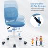 imageGiantex Kids Desk Chair Adjustable Children Study Chair Swivel Armless Mesh Task Student Chair Child Desk Chair with Adjustable Height ampamp Lumbar Support BlueBlue