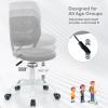 imageGiantex Kids Desk Chair Adjustable Children Study Chair Swivel Armless Mesh Task Student Chair Child Desk Chair with Adjustable Height ampamp Lumbar Support BlueGrey