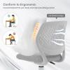 imageGiantex Kids Desk Chair Adjustable Children Study Chair Swivel Armless Mesh Task Student Chair Child Desk Chair with Adjustable Height ampamp Lumbar Support BlueGrey