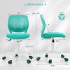 imageGiantex Kids Desk Chair Adjustable Children Study Chair Swivel Armless Mesh Task Student Chair Child Desk Chair with Adjustable Height ampamp Lumbar Support BlueTurquoise