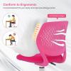 imageGiantex Kids Desk Chair Adjustable Children Study Chair Swivel Armless Mesh Task Student Chair Child Desk Chair with Adjustable Height ampamp Lumbar Support BlueRose