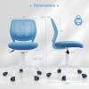 imageGiantex Kids Desk Chair Adjustable Children Study Chair Swivel Armless Mesh Task Student Chair Child Desk Chair with Adjustable Height ampamp Lumbar Support BlueBlue