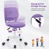 imageGiantex Kids Desk Chair Adjustable Children Study Chair Swivel Armless Mesh Task Student Chair Child Desk Chair with Adjustable Height ampamp Lumbar Support BluePurple