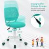 imageGiantex Kids Desk Chair Adjustable Children Study Chair Swivel Armless Mesh Task Student Chair Child Desk Chair with Adjustable Height ampamp Lumbar Support BlueTurquoise