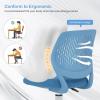 imageGiantex Kids Desk Chair Adjustable Children Study Chair Swivel Armless Mesh Task Student Chair Child Desk Chair with Adjustable Height ampamp Lumbar Support BlueBlue