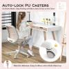 imageGiantex Kids Desk Chair Children Armrest Computer Chair with SitLock Wheels Ergonomic Kids Office Chair with Waterfall Seat Rolling Swivel Mesh Study Desk Chair for Boys Girls PinkPink