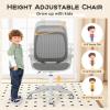 imageGiantex Kids Desk Chair Children Armrest Computer Chair with SitLock Wheels Ergonomic Kids Office Chair with Waterfall Seat Rolling Swivel Mesh Study Desk Chair for Boys Girls PinkGrey