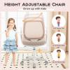 imageGiantex Kids Desk Chair Children Armrest Computer Chair with SitLock Wheels Ergonomic Kids Office Chair with Waterfall Seat Rolling Swivel Mesh Study Desk Chair for Boys Girls BluePink