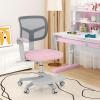 imageGiantex Kids Desk Chair Height Adjustable Children Swivel Computer Chair with YShaped Lumbar Support ampamp Universal Casters Mesh Kids Task Chair for Study Boys Girls Aged 413 BluePink