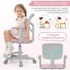 imageGiantex Kids Desk Chair Height Adjustable Children Swivel Computer Chair with YShaped Lumbar Support ampamp Universal Casters Mesh Kids Task Chair for Study Boys Girls Aged 413 BluePink