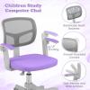 imageGiantex Kids Desk Chair Height Adjustable Children Swivel Computer Chair with YShaped Lumbar Support ampamp Universal Casters Mesh Kids Task Chair for Study Boys Girls Aged 413 BluePurple