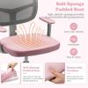 imageGiantex Kids Desk Chair Height Adjustable Children Swivel Computer Chair with YShaped Lumbar Support ampamp Universal Casters Mesh Kids Task Chair for Study Boys Girls Aged 413 BluePink