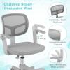 imageGiantex Kids Desk Chair Height Adjustable Children Swivel Computer Chair with YShaped Lumbar Support ampamp Universal Casters Mesh Kids Task Chair for Study Boys Girls Aged 413 BlueGrey