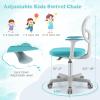 imageGiantex Kids Desk Chair Height Adjustable Children Swivel Computer Chair with YShaped Lumbar Support ampamp Universal Casters Mesh Kids Task Chair for Study Boys Girls Aged 413 BlueTurquoise