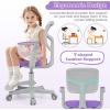 imageGiantex Kids Desk Chair Height Adjustable Children Swivel Computer Chair with YShaped Lumbar Support ampamp Universal Casters Mesh Kids Task Chair for Study Boys Girls Aged 413 BluePurple