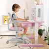 imageGiantex Kids Desk Chair Height Adjustable Children Swivel Computer Chair with YShaped Lumbar Support ampamp Universal Casters Mesh Kids Task Chair for Study Boys Girls Aged 413 BluePink