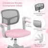 imageGiantex Kids Desk Chair Height Adjustable Children Swivel Computer Chair with YShaped Lumbar Support ampamp Universal Casters Mesh Kids Task Chair for Study Boys Girls Aged 413 BluePink