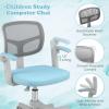 imageGiantex Kids Desk Chair Height Adjustable Children Swivel Computer Chair with YShaped Lumbar Support ampamp Universal Casters Mesh Kids Task Chair for Study Boys Girls Aged 413 BlueBlue