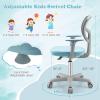 imageGiantex Kids Desk Chair Height Adjustable Children Swivel Computer Chair with YShaped Lumbar Support ampamp Universal Casters Mesh Kids Task Chair for Study Boys Girls Aged 413 BlueBlue