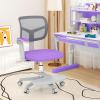 imageGiantex Kids Desk Chair Height Adjustable Children Swivel Computer Chair with YShaped Lumbar Support ampamp Universal Casters Mesh Kids Task Chair for Study Boys Girls Aged 413 BluePurple