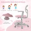 imageGiantex Kids Desk Chair Height Adjustable Children Swivel Computer Chair with YShaped Lumbar Support ampamp Universal Casters Mesh Kids Task Chair for Study Boys Girls Aged 413 BluePink