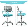 imageGiantex Kids Desk Chair Height Adjustable Children Swivel Computer Chair with YShaped Lumbar Support ampamp Universal Casters Mesh Kids Task Chair for Study Boys Girls Aged 413 BlueTurquoise