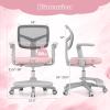 imageGiantex Kids Desk Chair Height Adjustable Children Swivel Computer Chair with YShaped Lumbar Support ampamp Universal Casters Mesh Kids Task Chair for Study Boys Girls Aged 413 BluePink