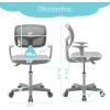 imageGiantex Kids Desk Chair Height Adjustable Children Swivel Computer Chair with YShaped Lumbar Support ampamp Universal Casters Mesh Kids Task Chair for Study Boys Girls Aged 413 BlueGrey