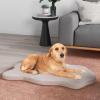 imageGiantex Memory Foam Dog Bed with Removable Washable Cover NonSlip Bottom Egg Crate Foam Pet Sleeping Mat for Large Medium Dogs 43 x 26 inch Orthopedic Dog Bed Indoor Outdoor GrayBeige