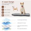 imageGiantex Memory Foam Dog Bed with Removable Washable Cover NonSlip Bottom Egg Crate Foam Pet Sleeping Mat for Large Medium Dogs 43 x 26 inch Orthopedic Dog Bed Indoor Outdoor GrayGray