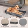 imageGiantex Memory Foam Dog Bed with Removable Washable Cover NonSlip Bottom Egg Crate Foam Pet Sleeping Mat for Large Medium Dogs 43 x 26 inch Orthopedic Dog Bed Indoor Outdoor GrayGray