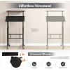 imageGiantex Mobile Stand Up Desk Adjustable Height with Wheels ampamp Tilting Tabletop Home Office Computer Workstation Sit Stand Desk for Standing or Sitting BlackBlack