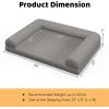 imageGiantex Orthopedic Dog Bed  Egg Crate Foam Dog Sofa Pet Bed with Washable Cover Removable 3Sided Bolsters Non Slip Bottom Quilted Surface Pet Couch Dog Crate Mat for Medium Size Dogs GrayGray