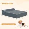 imageGiantex Orthopedic Dog Bed for Large Dogs 40quot L Memory Foam Dog Sofa Bed with Washable Removable Cover NonSlip Bottom Pet Couch Dog Crate Mat for Puppies Senior Dogs up to 95 lbs GrayGray
