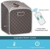 imageGiantex Portable Steam Sauna Spa 2L Folding Private Sauna Tent WChair Foot Massage Roller Absorbent Pad9 Adjustable Temperature Levels for Stress Fatigue 33 x 33x 42 Inch GrayGray