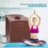 imageGiantex Portable Steam Sauna Spa 2L Folding Private Sauna Tent WChair Foot Massage Roller Absorbent Pad9 Adjustable Temperature Levels for Stress Fatigue 33 x 33x 42 Inch GrayCoffee
