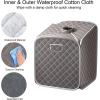 imageGiantex Portable Steam Sauna Spa 2L Folding Private Sauna Tent WChair Foot Massage Roller Absorbent Pad9 Adjustable Temperature Levels for Stress Fatigue 33 x 33x 42 Inch GrayGray
