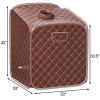 imageGiantex Portable Steam Sauna Spa 2L Folding Private Sauna Tent WChair Foot Massage Roller Absorbent Pad9 Adjustable Temperature Levels for Stress Fatigue 33 x 33x 42 Inch GrayCoffee