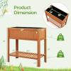 imageGiantex Raised Garden Bed Wood Planter Box with Plant Stand ampamp Black Liner 40quotx20quotx39quot Raised Bed for Indoor Outdoor Plants Vegetables Flower Herbs Fruit Gardening 2Reddish BrownCeder Brown