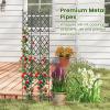 imageGiantex Set of 2 Garden Trellis Outdoor Plant Support Frame wAdjustable Shapes Ground Stakes Rustproof PE Coating Pipes Privacy Screen Trellis Metal Flower Rose Stand for Garden Patio Backyard2