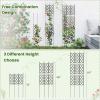 imageGiantex Set of 2 Garden Trellis Outdoor Plant Support Frame wAdjustable Shapes Ground Stakes Rustproof PE Coating Pipes Privacy Screen Trellis Metal Flower Rose Stand for Garden Patio Backyard2
