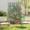 imageGiantex Set of 2 Garden Trellis Outdoor Plant Support Frame wAdjustable Shapes Ground Stakes Rustproof PE Coating Pipes Privacy Screen Trellis Metal Flower Rose Stand for Garden Patio Backyard2