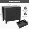 imageGiantex Small 3Drawer Dresser for Bedroom  285 x 18 x 26 Wide Chest of Drawers Modern Large Nightstand Storage Cabinet Closet Storage Organizer for Living Room Hallway WhiteBlack