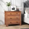 imageGiantex Small 3Drawer Dresser for Bedroom  285 x 18 x 26 Wide Chest of Drawers Modern Large Nightstand Storage Cabinet Closet Storage Organizer for Living Room Hallway WhiteWalnut