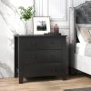 imageGiantex Small 3Drawer Dresser for Bedroom  285 x 18 x 26 Wide Chest of Drawers Modern Large Nightstand Storage Cabinet Closet Storage Organizer for Living Room Hallway WhiteBlack