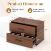 imageGiantex Stackable 2Drawer Dressers for Bedroom  Short Dresser Two Drawer Storage Cabinet wHandles ampamp AntiTopping Device Small Dresser Chest of 2 Drawers for Closet Bedroom 1 WhiteWalnut