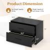 imageGiantex Stackable 2Drawer Dressers for Bedroom  Short Dresser Two Drawer Storage Cabinet wHandles ampamp AntiTopping Device Small Dresser Chest of 2 Drawers for Closet Bedroom 1 WhiteBlack